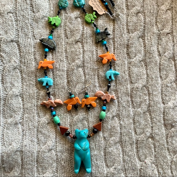 Colorful Animal Fetish Necklace Set - Picture 11 of 16